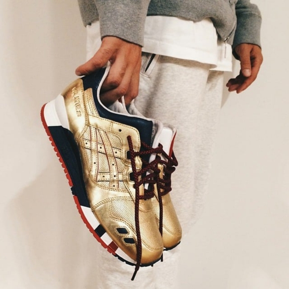 Brand New w/Box Ronnie Fieg Asics Gel Lyte 3 III KFE USA GOLD sz 9 KITH - Picture 2 of 5